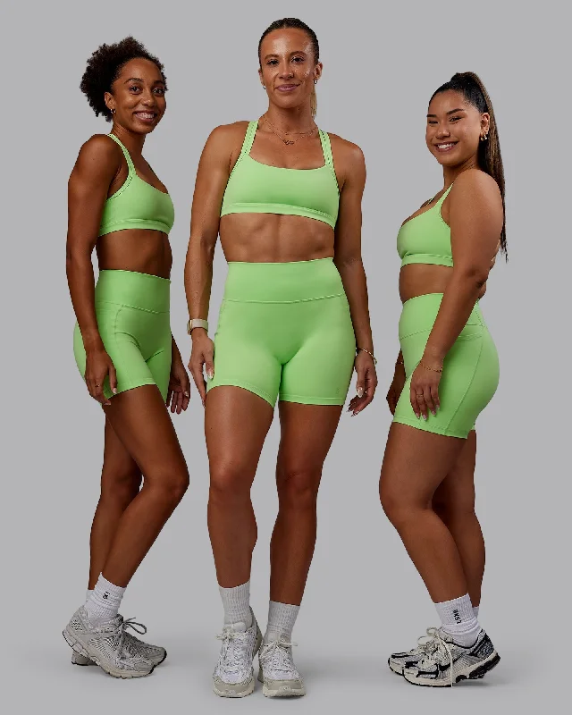 Street Charm Bree Masters Fusion Mid Shorts with Pockets - Pastel Lime