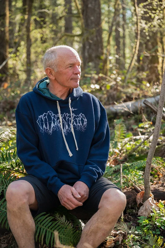 Street Fashion MOUNTAIN ROOTS Unisex Eco Hoodie - Navy