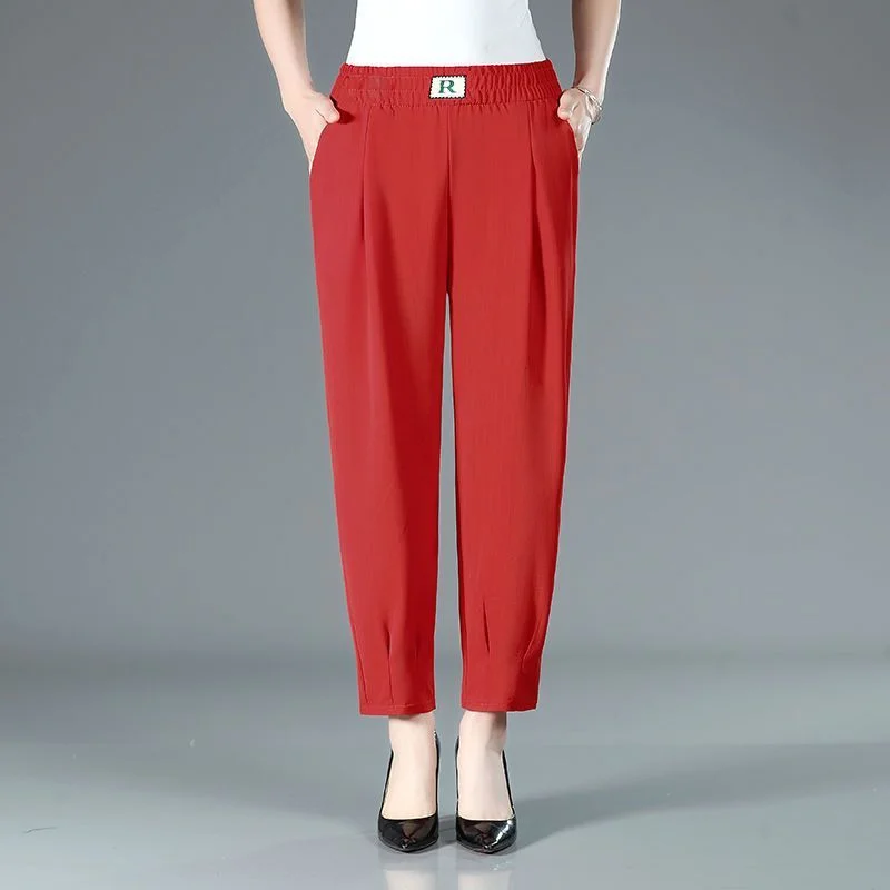 Comfy Pants Women's Loose Slimming Harem Pants Tight Waist Casual