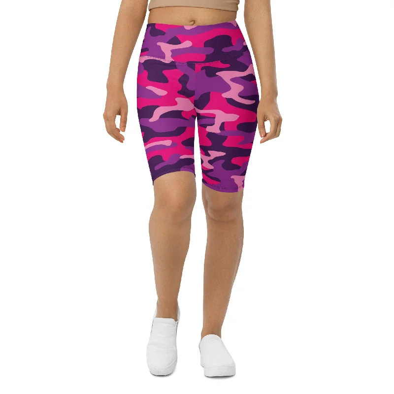 Independent design Pink & Purple Camo Biker Shorts