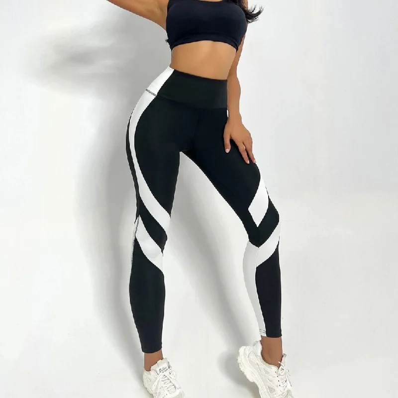 Comfortable Sweaters Women's Minimalist And Versatile Patchwork High Waisted Yoga Pants