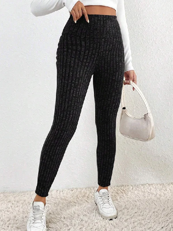 Romantic And Fresh Women's Casual All-match Solid Color High Waist Tight Leggings