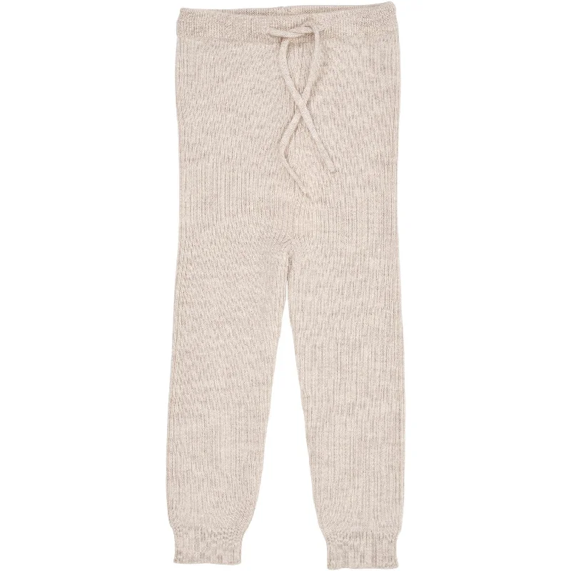 Simple Matching Copenhagen Colors Pale Cream Melange Merino Classic Rib Leggings