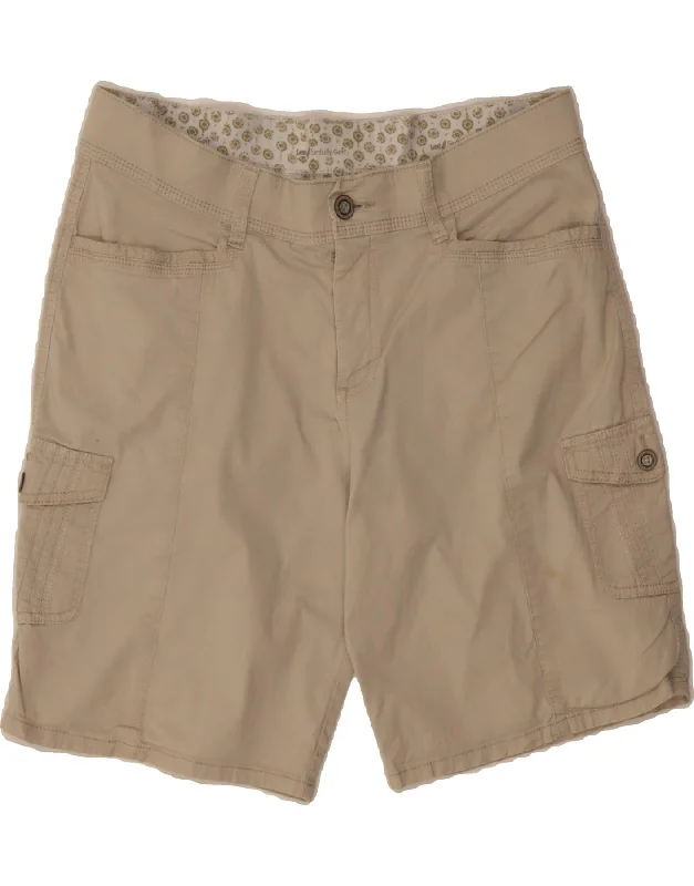 Effortless Comfort LEE Womens Cargo Shorts US 14 XL W34 Beige Cotton