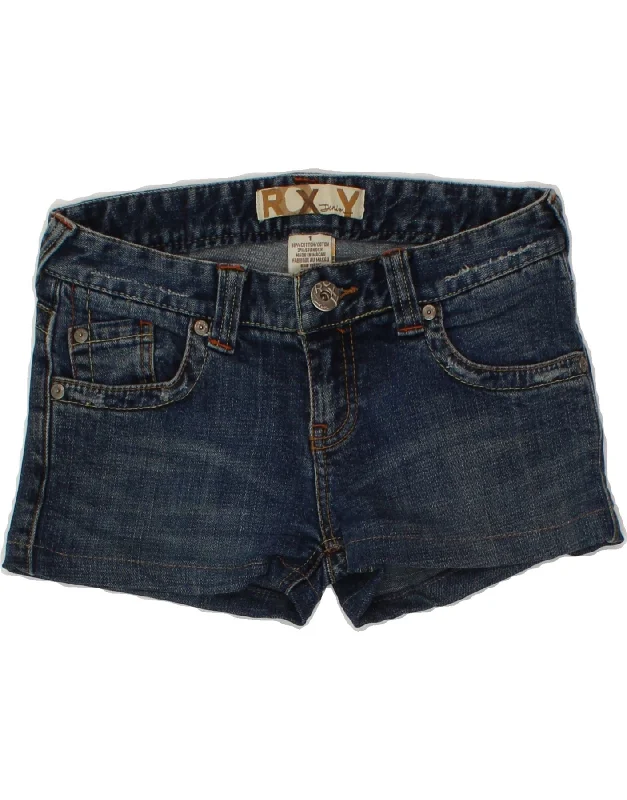 Elegant Tailoring ROXY Womens Denim Shorts US 1 XS W28 Blue Cotton