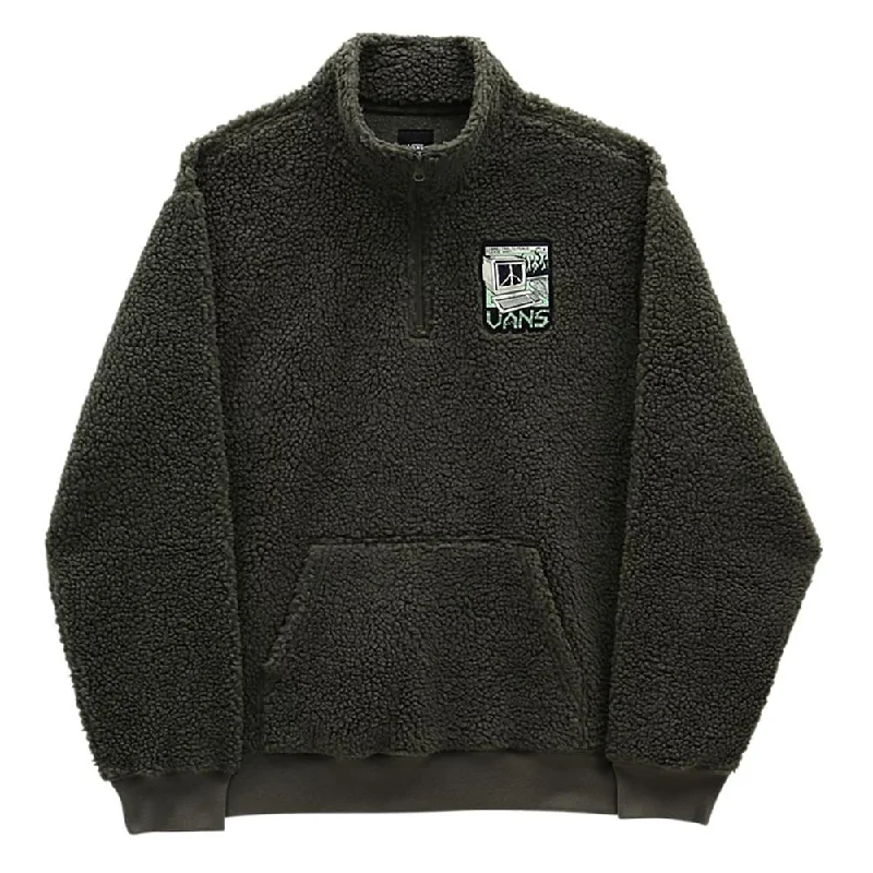 High-end Fabrics Vans Martin Sherpa Q Zip Fleece - Grape Leaf