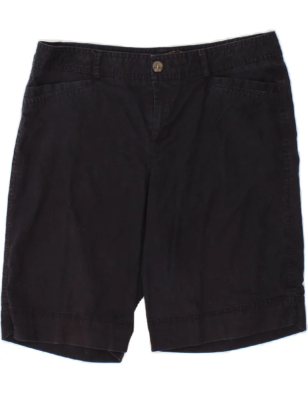 Sports Series DOCKERS Womens Curvy Mid Rise Casual Shorts W32 Large Navy Blue