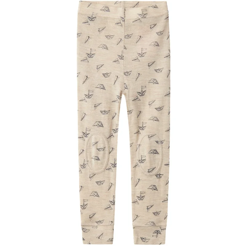 Creative Prints Name It Pure Cashmere Aop Wang Wool Rib Long Johns Aop
