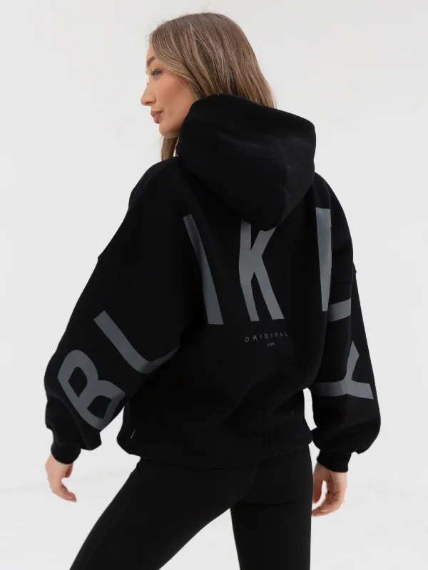 Casual Elegance Tonal Isabel Oversized Hoodie - Black