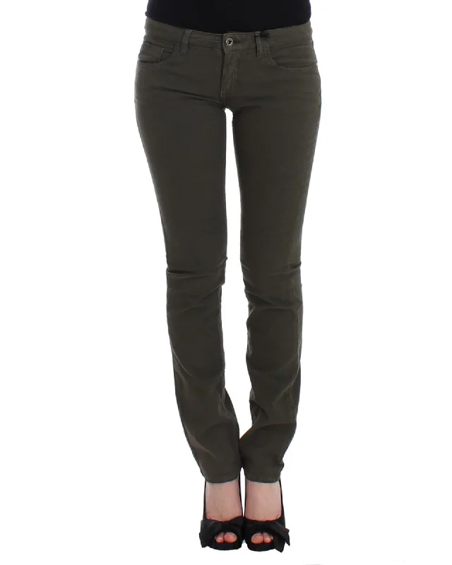 Romantic Temperament CNC Costume National Green Slim Leg Jeans W26 US Women
