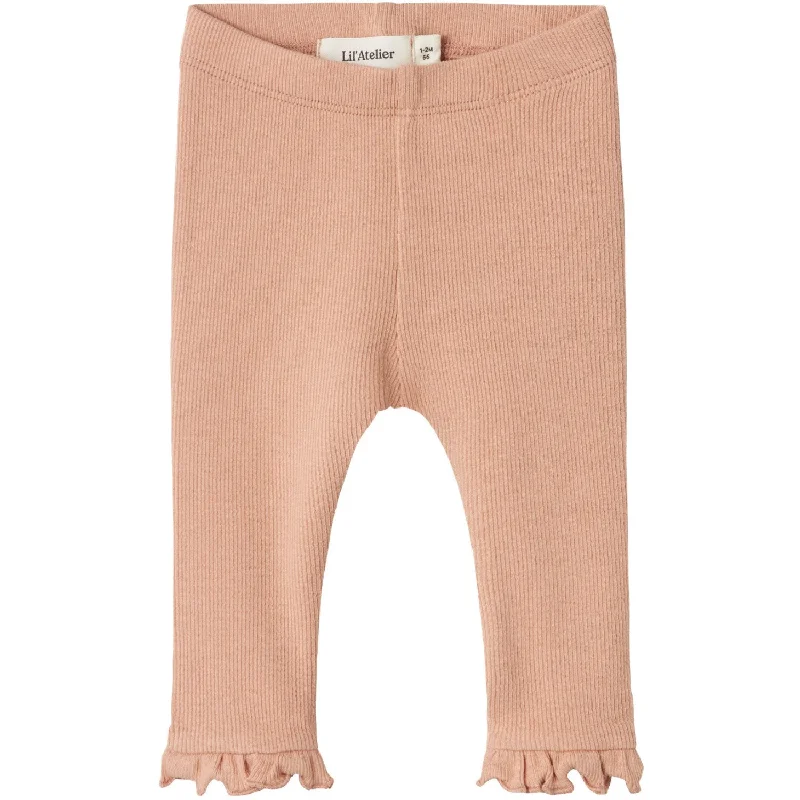 Youthful Street Fashion Lil'Atelier Mahochany Rose Gago Dia Slim Leggings