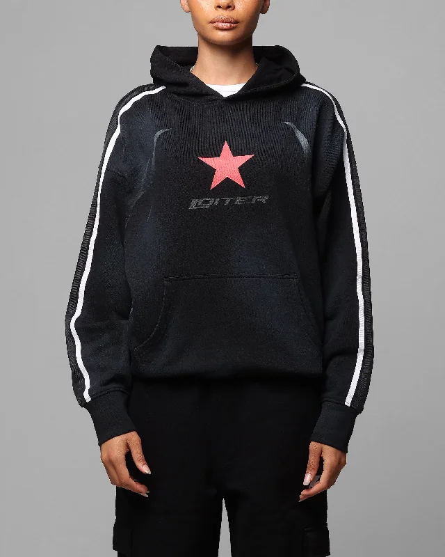 Avant-garde Design Loiter Trackstar Hoodie Washed Black