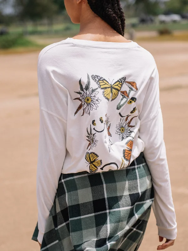 Party Wear Werking Doubles Long Sleeve Tee - Star White