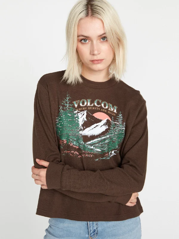 Comfort Fit Thermality Long Sleeve Tee - Espresso