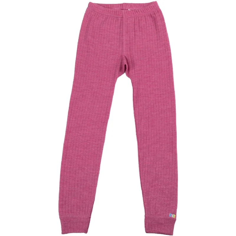 Noble Temperament Joha Wool Pink Leggings Colourfull
