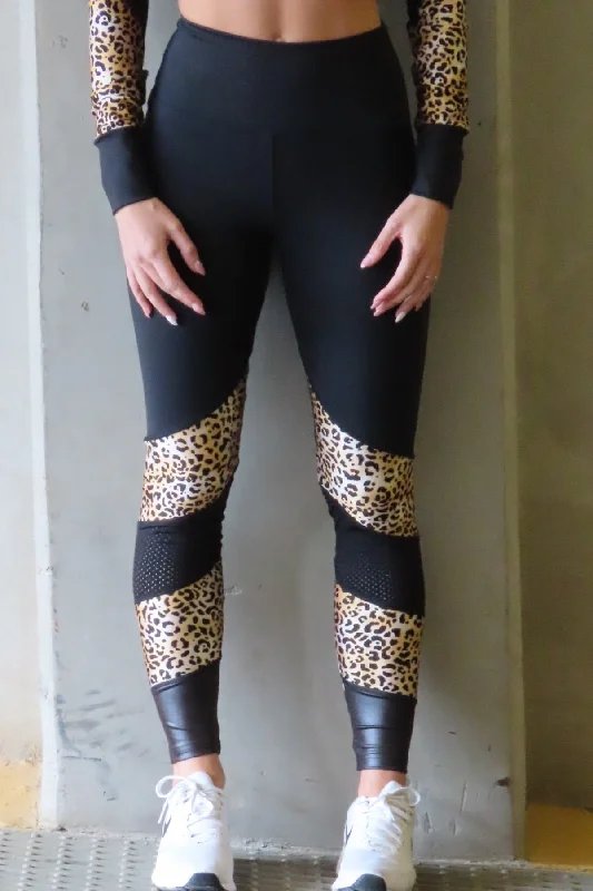 Simple research AR 2104 - PRINTED INSET LONG TIGHTS