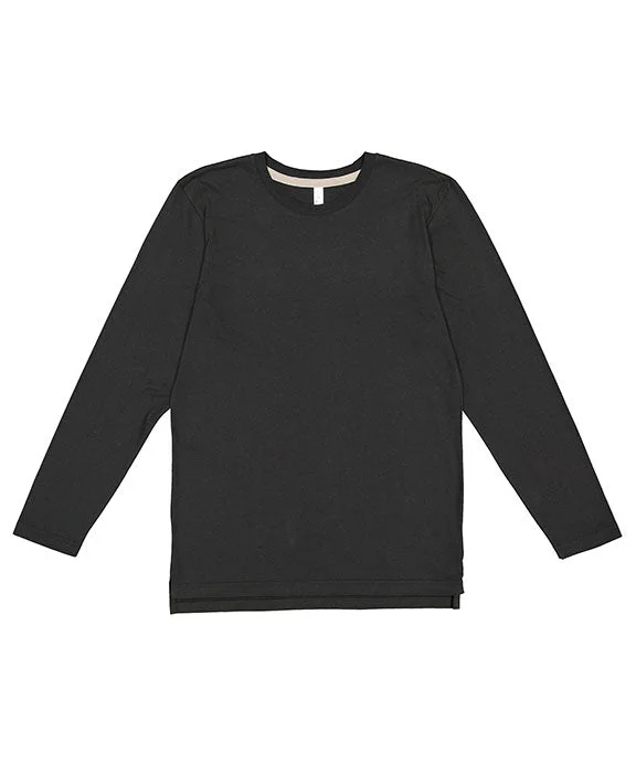 Summer Selection 6918 - LAT Mens Fine Jersey Long-Sleeve T-Shirt | Black/Titanium
