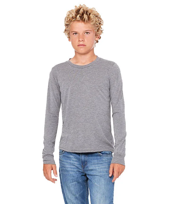 Fashion Must-have 3513Y - Bella + Canvas Youth Triblend Long-Sleeve T-Shirt | Grey
