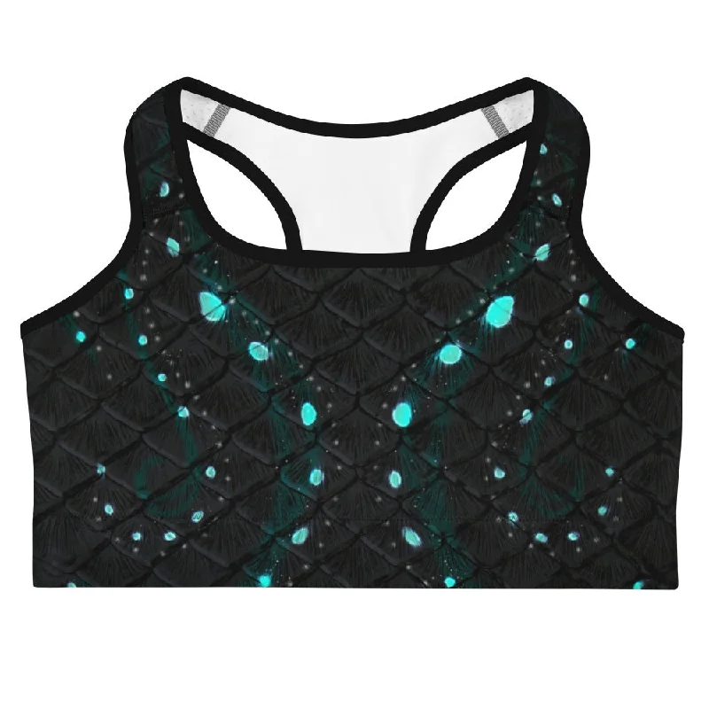 Sports Zipper Style Twilight Tide Sports Bra