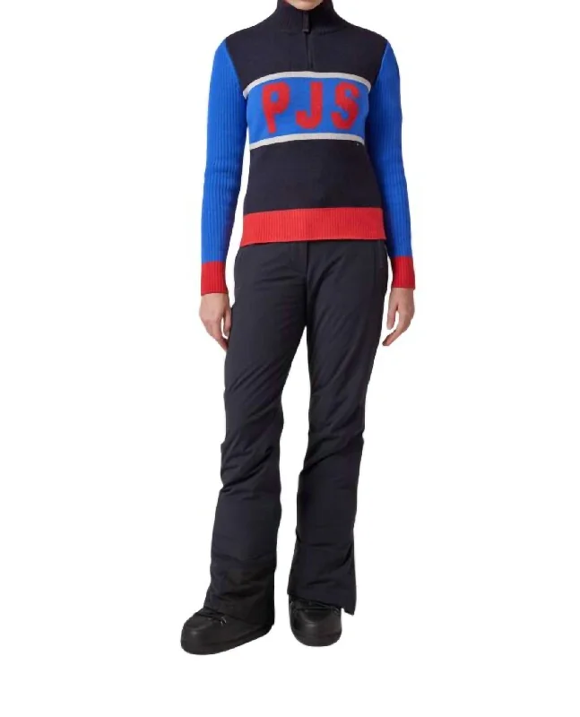 Street Graffiti Design Gia Sweater In Blue Navy