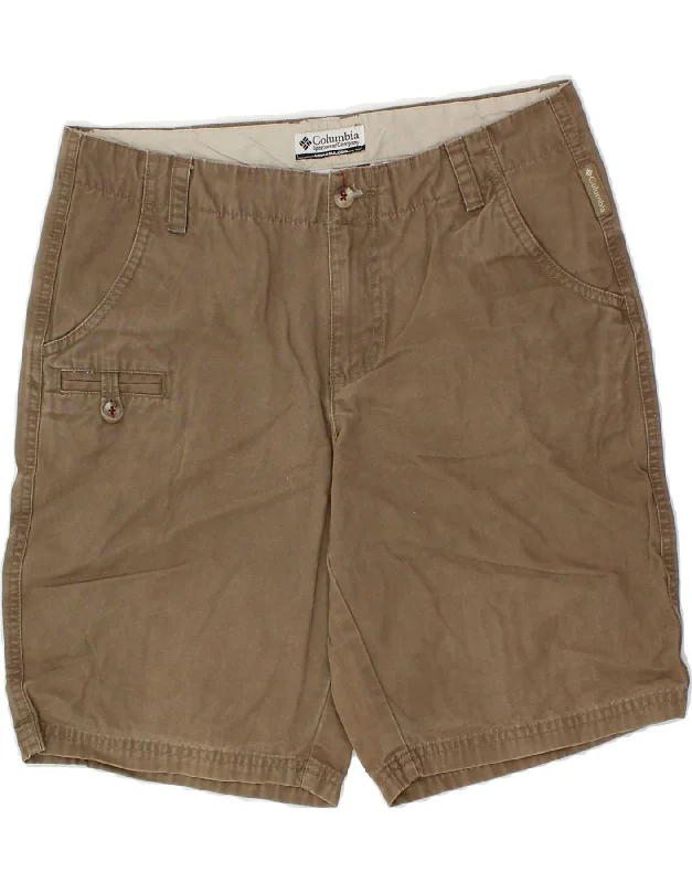 French Style COLUMBIA Womens Chino Shorts US 6 Medium W30 Brown Cotton