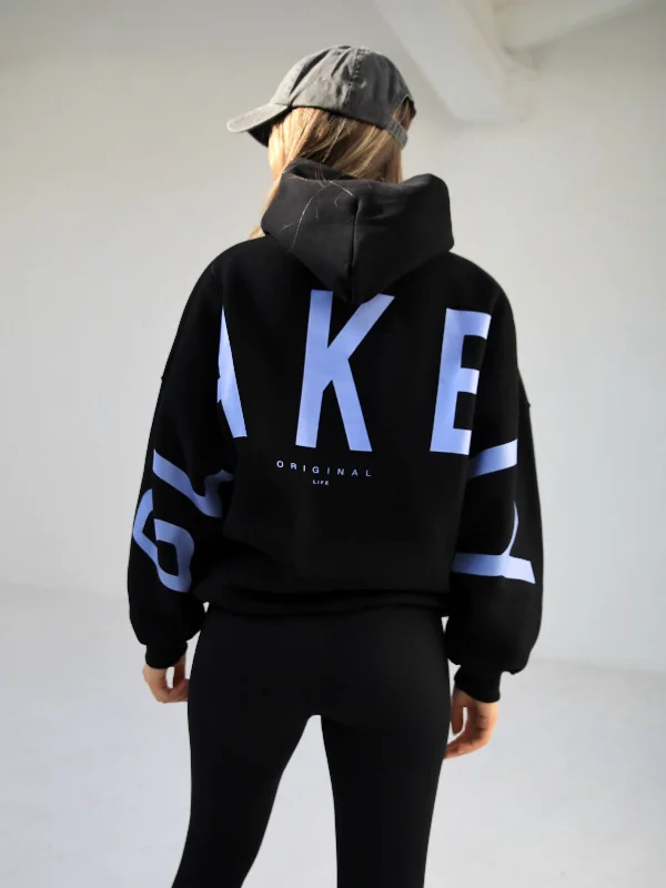 Chic Outfits Members Isabel Oversized Hoodie - Black & Blue