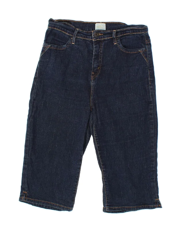 High-quality fabrics LEVI'S Womens Bermuda Denim Shorts US 12 Large W30 Navy Blue Cotton