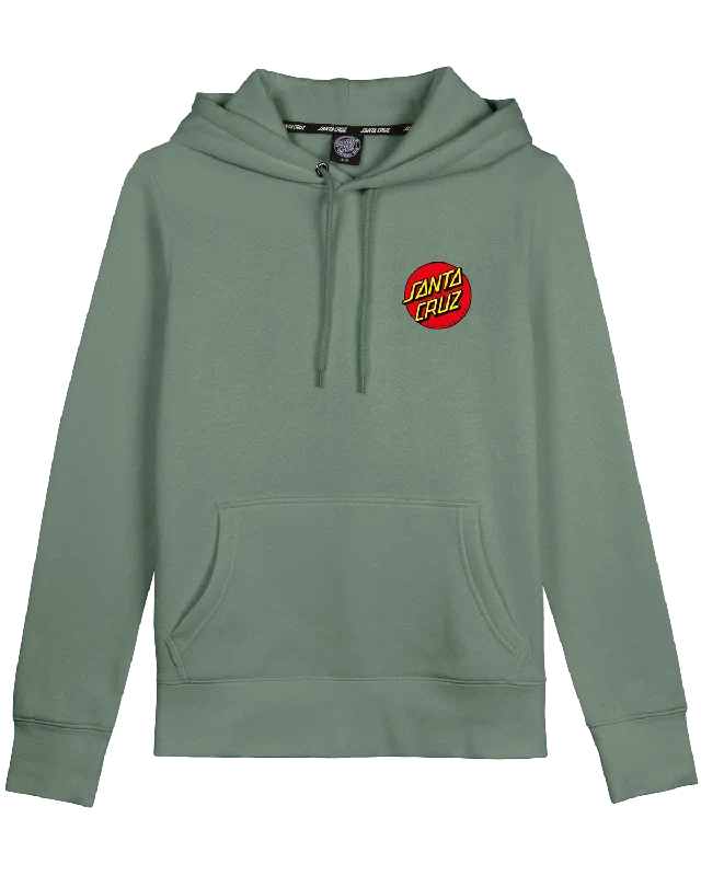 Simple Elegance Classic Dot Chest Hoodie in Alpine Frost