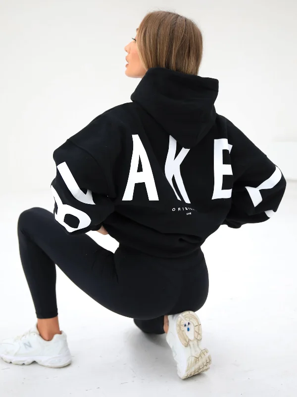 Classic Design Isabel Oversized Hoodie - Black