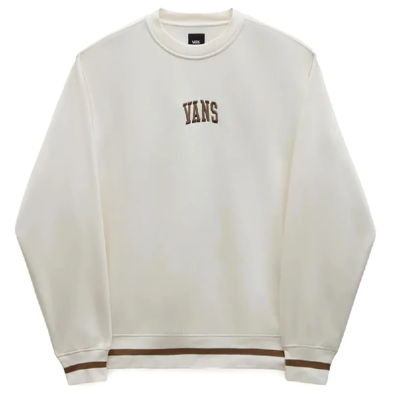 Comfortable And Casual Vans Arch Loose Crewneck Sweatshirt - Marshmallow