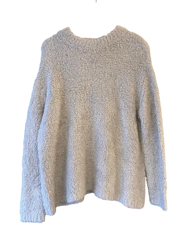 Soft Wear Women's Oversized Long Sleeve Crewneck Sweater In Heather Grey