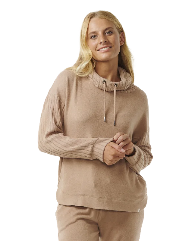 Cute Design Cosy Hoodie in Beige