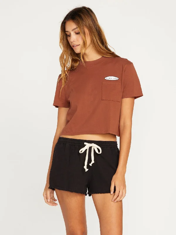 Personalized print Pocket Dial Tee - Dark Clay