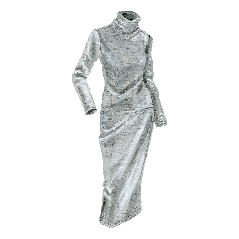 Elegant and noble Shimmer Turtleneck