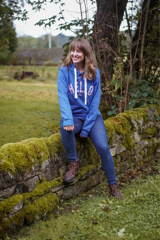 Luxury Temperament Luxe - Vintage Blue Hello Hoodie