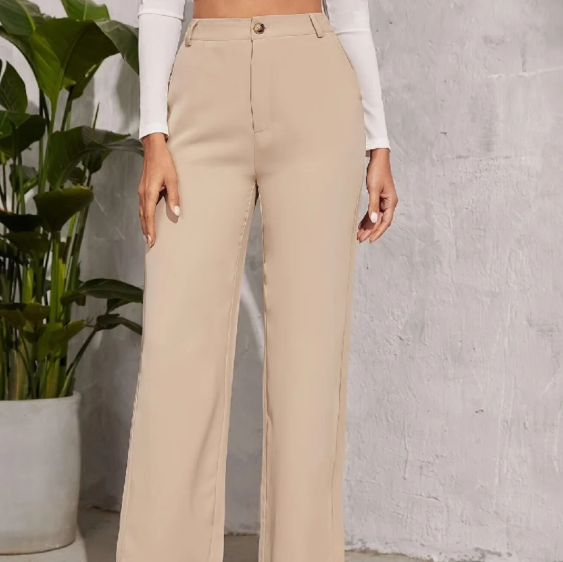 Design And Tailoring Wide Leg Draping Effect Commuter Loose Trousers