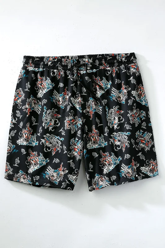 Daily Comfort Cinch Rodeo Print Swim Trunks