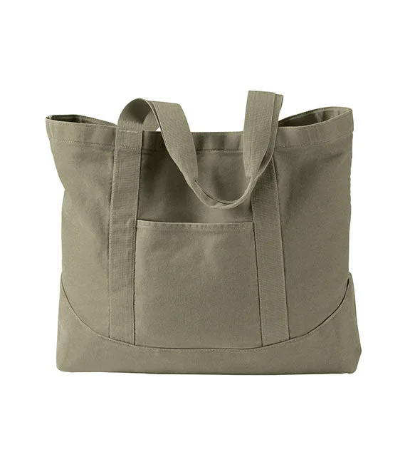 Simple Design 1904 - Authentic Pigment Pigment-Dyed Large Canvas Tote Bag | Khaki Green