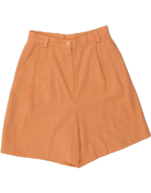 British Style VINTAGE Womens High Waist Pegged Casual Shorts EU 38 Medium W28  Orange