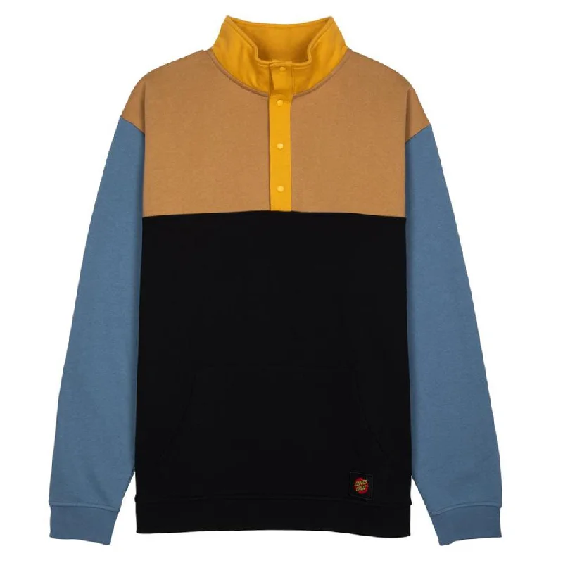 Celebrity Style Santa Cruz Classic Dot Label Quarter Crew - Black/Multi
