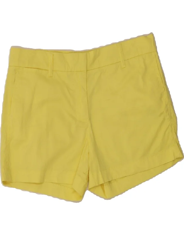 Weekend Style J. CREW Womens Chino Shorts US 4 Small W30 Yellow Cotton