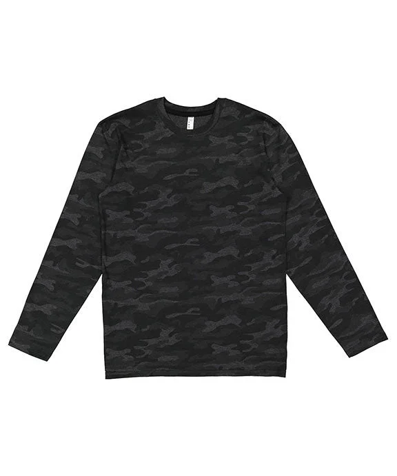 High-end Wear 6918 - LAT Mens Fine Jersey Long-Sleeve T-Shirt | Storm Camo/Black