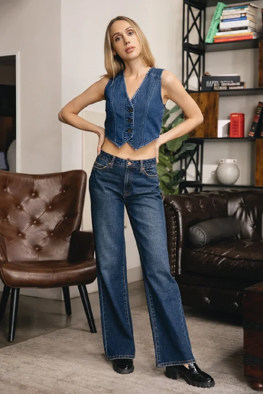 French Retro Harley High Rise Booty Jeans - Indigo