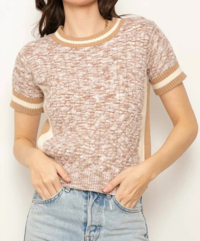 Beautiful Romance Luca Melange Sweater Shirt In Ivory