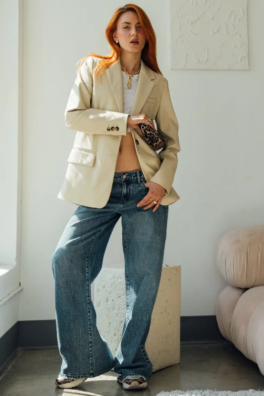 New Design Classic Rise A-Line Baggy Jeans - Vintage Indigo