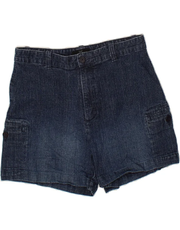 Avant-garde Design LEE Womens Cargo Denim Shorts US 12 Large W32  Blue Cotton