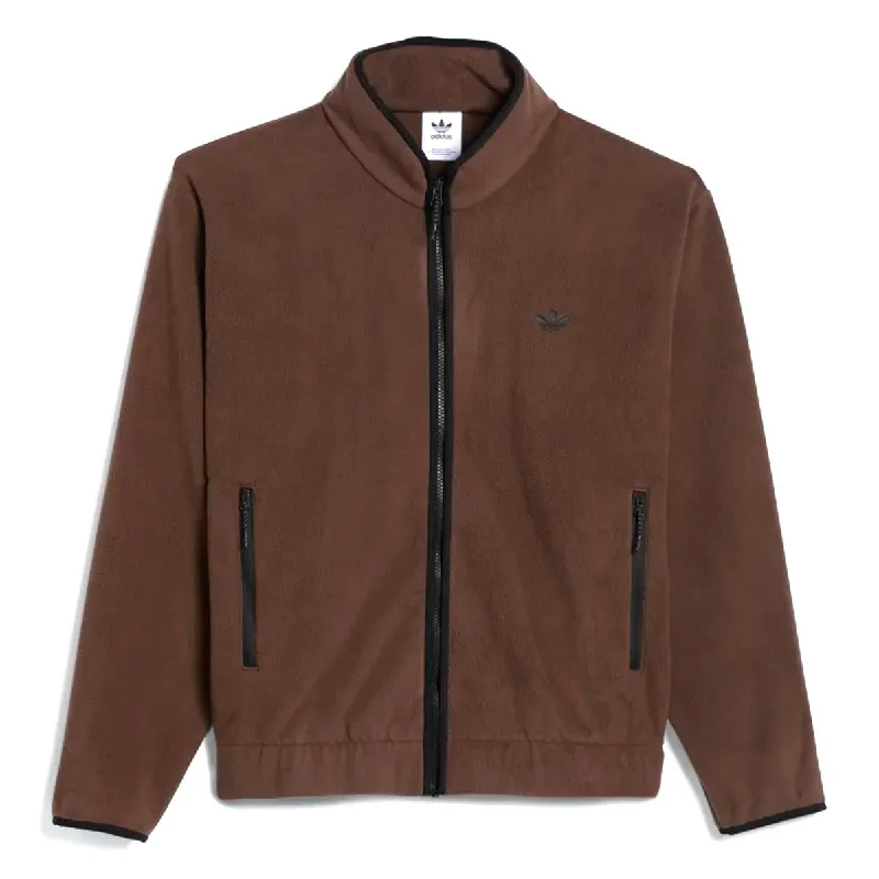 Skirt style Adidas Sherpa Fleece Track Top - Black/Brown