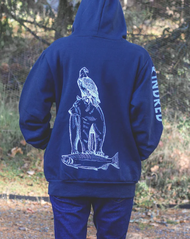 Retro Design BC ANIMALS - Unisex Eco Zip Up Hoodie