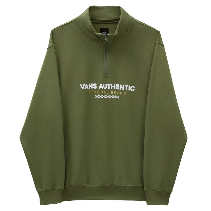 Short Design Vans Sport Half Zip Sweatshirt - Olivine