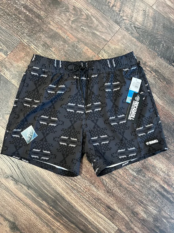 Bright Colors Black Aztec Men's Swim Shorts
